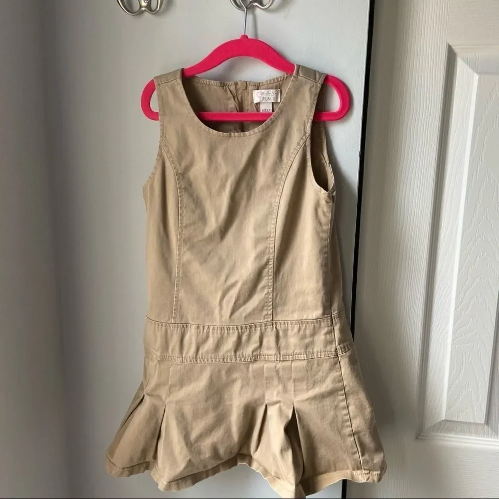 🍭6/$30 Children’s Place Khaki Uniform Preppy Dress 6x/7